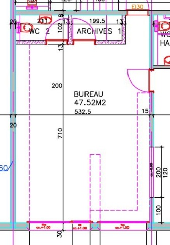 Bureau, 2.0 pièces, 47.50 m2