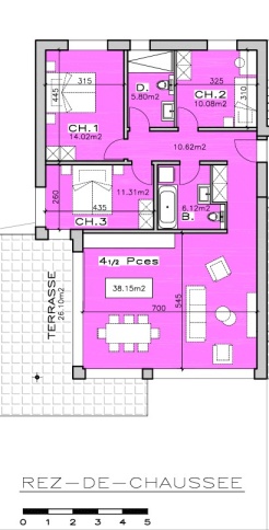 Rez-jardin, 4.5 pièces, 125.00 m2